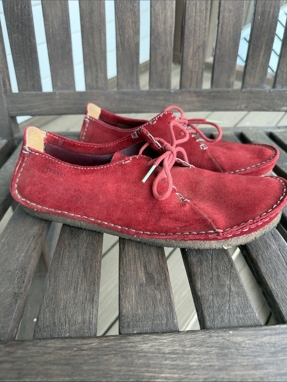 Clark’s suede leather moccasin shoes - Picture 4 of 8